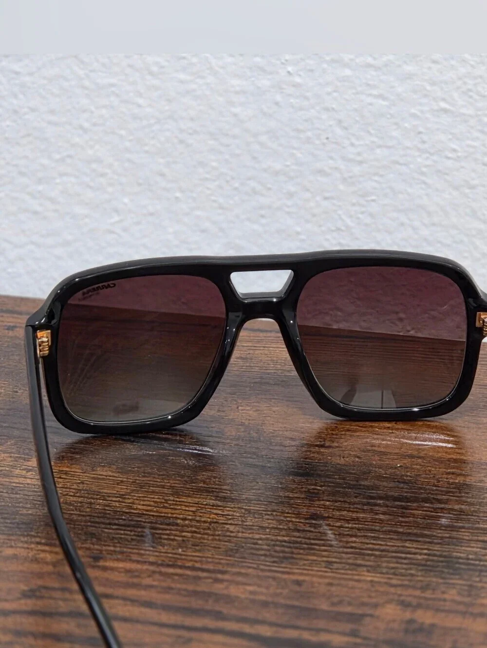 Carrera 317/S 807/HA Black/ Brown Squared Aviator Sunglasses